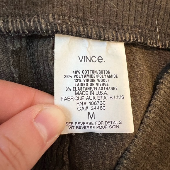 vince Women’s Brown Corduroy Leggings Size Medium - Picture 11 of 12